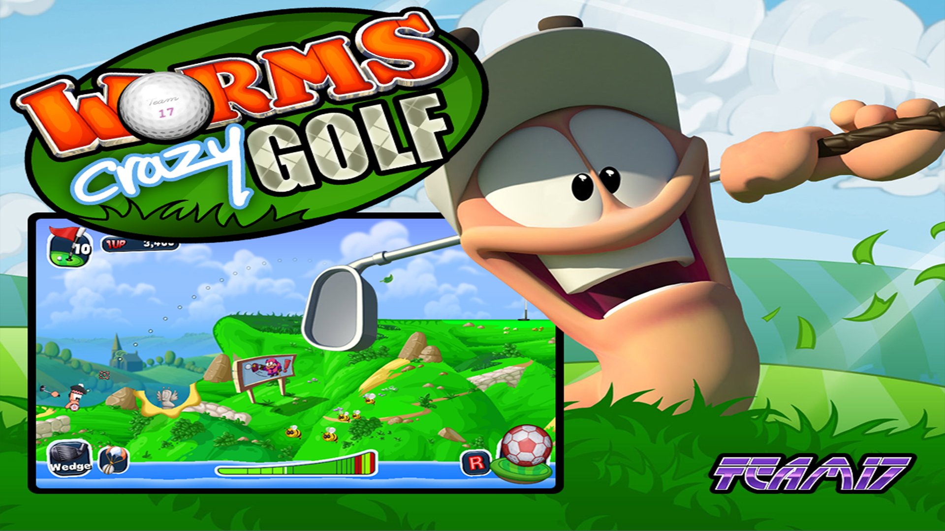 worms crazy golf wallpaper